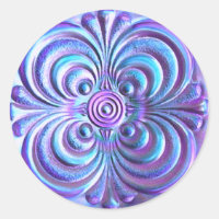 Purple and Blue Embossed Look Envelope Seal