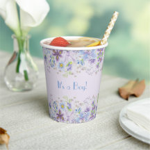 Purple and Blue Floral Baby Boy Shower