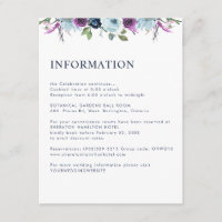 Purple and Blue Floral Guest Information /Or Other