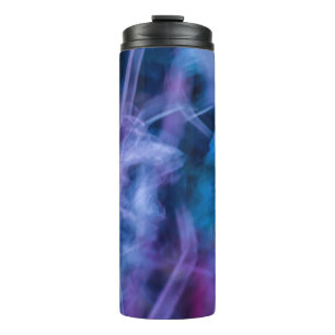 Purple and blue flower arrangement thermal tumbler