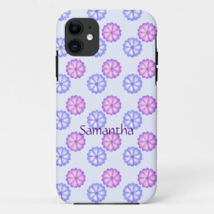 Purple And Blue Flowers iPhone 11 Case