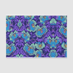 Purple and Blue Flowers William Morris Tissue Paper