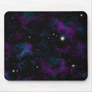 Purple and Blue Galaxy Mouse Pad