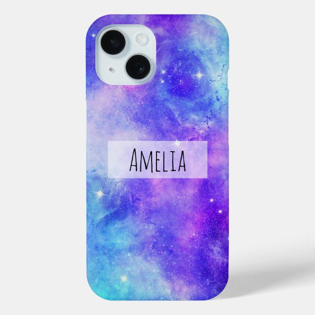 Purple and Blue Galaxy Space Abstract Case-Mate iPhone Case (Back)
