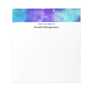 Purple and Blue Galaxy Space Abstract Notepad