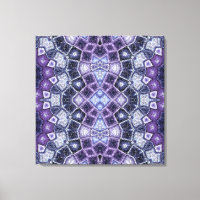 Purple and Blue Geometric Kaleidoscope Pattern