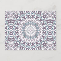Purple and Blue Geometric Mandala Pattern