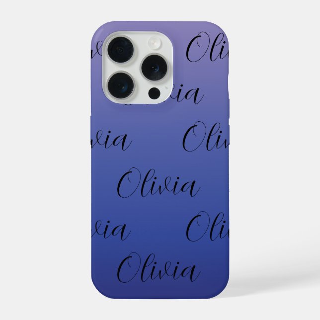 Purple and Blue Gradient iPhone Case (Back)