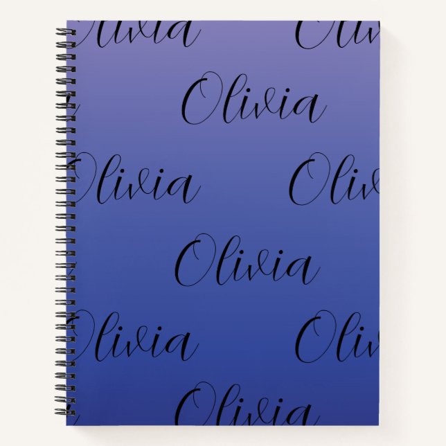Purple and Blue Gradient Notebook (Front)