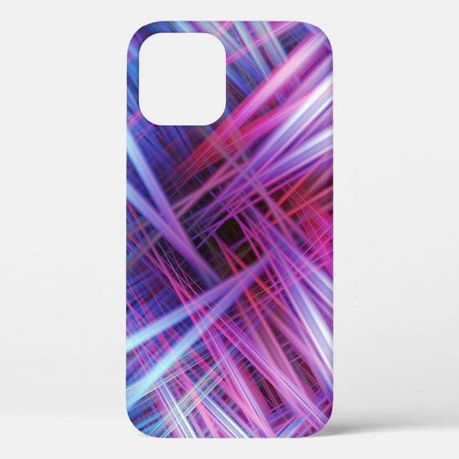 Purple and blue light beams pattern Case-Mate iPho iPhone Case (Back)