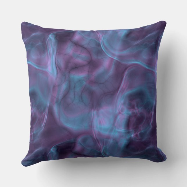 purple and blue Marble abstract Cushion (Back)