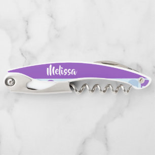 Purple and blue melting skulls pattern corkscrew