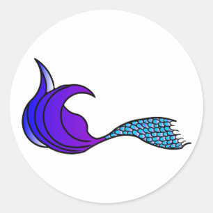Purple and Blue Mermaid Tail Sticker