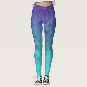 Purple And Blue Mixed Colors Leggings