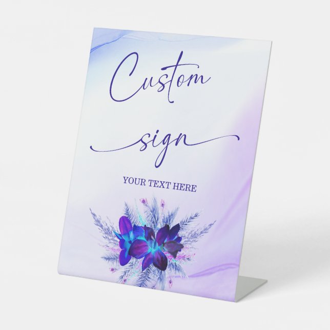 Purple and Blue Orchid Custom Sign (Front)