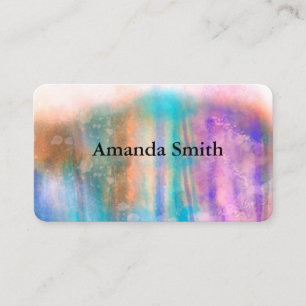 purple and blue painted watercolor style modern business card
