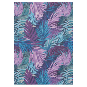 Purple And Blue Palm Leaf Tropical Pattern  Tablecloth