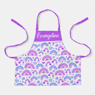 Purple and Blue Rainbow All-Over Print Apron