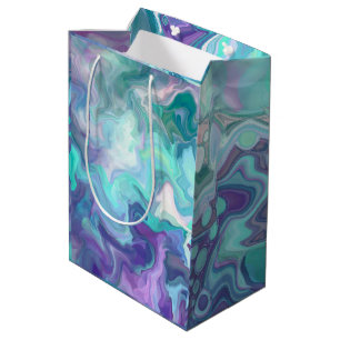 Purple and Blue Rhapsody Abstract Art Medium Gift Bag