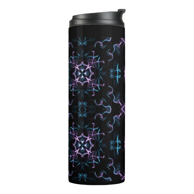Purple and Blue Square Mandala Thermal Tumbler (Rotated Left)