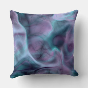 purple and blue turquoise Marble abstract Cushion