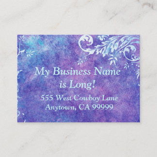 Purple and Blue watercolor business card