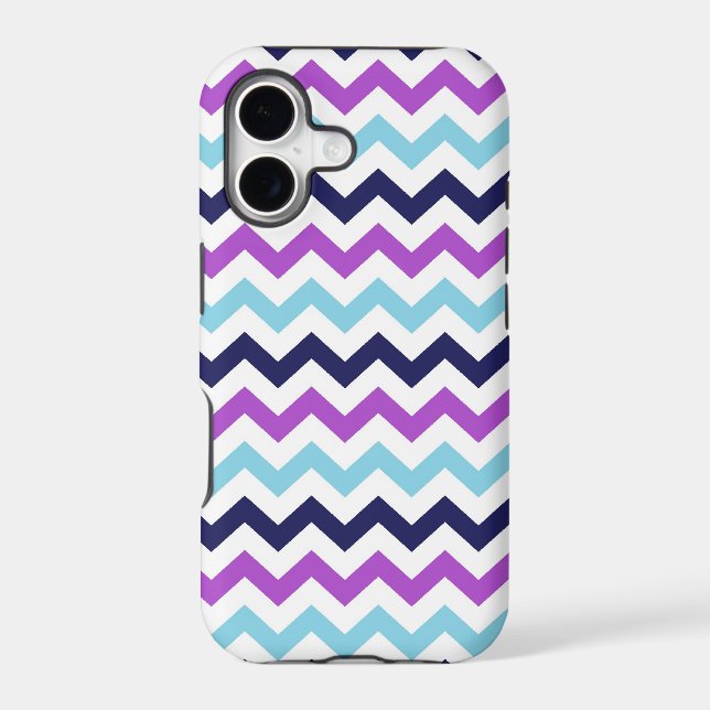 Purple and Blue Zig Zag Chevrons Pattern (Back)