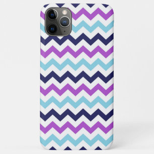 Purple and Blue Zig Zag Chevrons Pattern iPhone 11 Pro Max Case