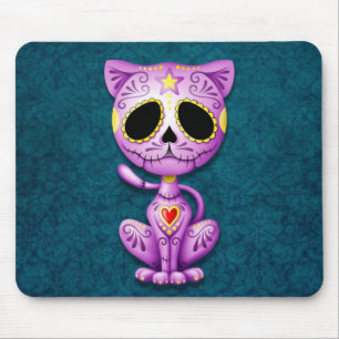 Purple and Blue Zombie Sugar Kitten Mouse Mat