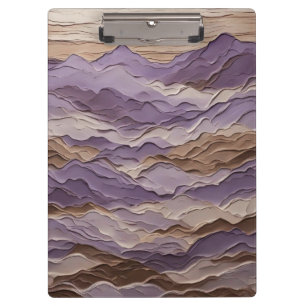 Purple and Brown Mystic Mountain Clipboard