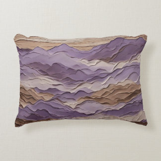 Purple and Brown Mystic Mountain Decorative Cushion