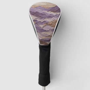 Purple and Brown Mystic Mountain Golf Head Cover