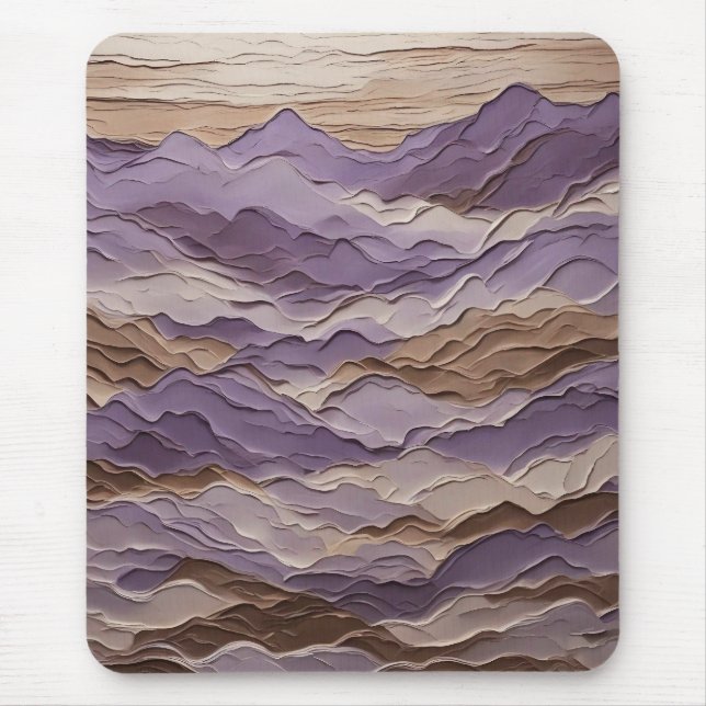 Purple and Brown Mystic Mountain Mouse Mat (Front)