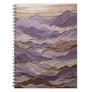 Purple and Brown Mystic Mountain Notebook