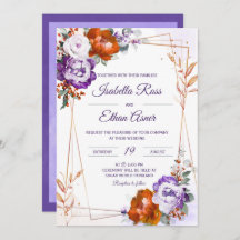 Purple and Burnt Orange Wedding