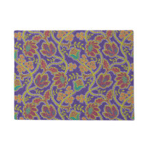 Purple and Chartreuse Floral Chintz
