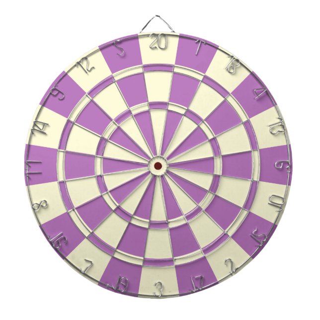 Purple And Cream Beige Colour Dartboard (Front)