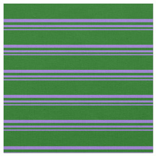 Purple and Dark Green Striped Pattern Fabric