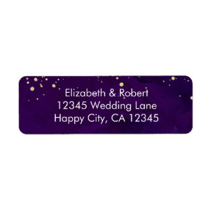 Purple and Faux Gold Glitter