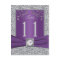Purple and FAUX Silver Foil Table Number Card