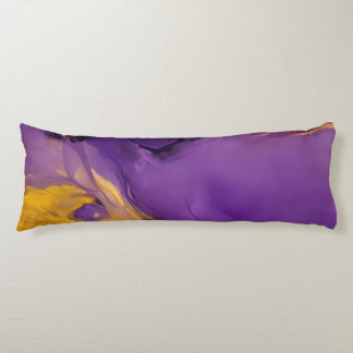 Purple and Gold Abstract Body Cushion