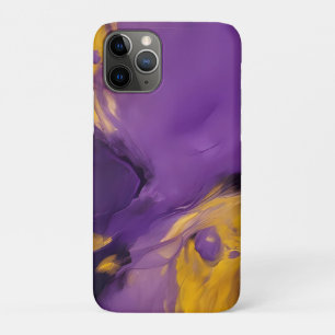 Purple and Gold Abstract iPhone 11 Pro Case