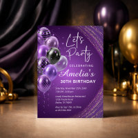 Purple and Gold Adult Birthday Party