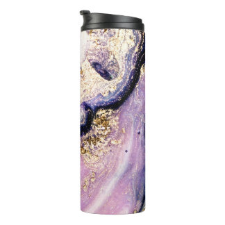 Purple and Gold Agate Galaxy Thermal Tumbler