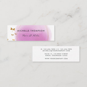 Purple and Gold Brushstrokes Business Card