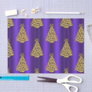 Purple and Gold Christmas  Tissue Paper