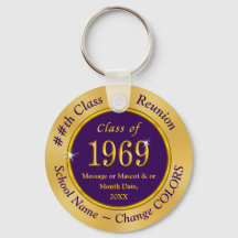 Purple and Gold Class of 1969 Reunion Party Favour