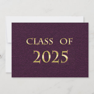 Purple and Gold Class of 2025 Card