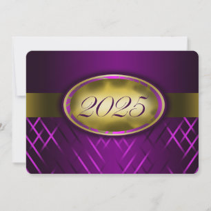 Purple and Gold Class of 2025 Invitation