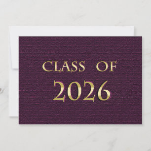 Purple and Gold Class of 2026 Card